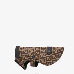 Fendi hombres abrigo para perros en nailon ff 2LH8E452 accesorios marrón