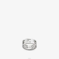 Fendi hombres anillo ff 2LH8E2742 joyas plata