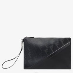 Fendi hombres bolso diagonal de piel con sombra 2LH8E1897 accesorios negro