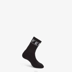Fendi hombres calcetines de felpa 2LH8E2383 accesorios negro