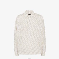 Fendi hombres camisa de lino 2LH8E1998 vestir multicolor