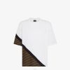Fendi hombres camiseta de punto 2LH8E1990 vestir blanco