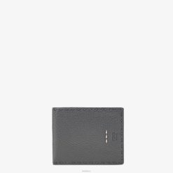 Fendi hombres cartera plegable de piel 2LH8E2680 accesorios gris