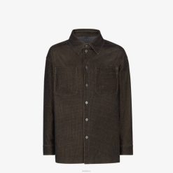 Fendi hombres Chaqueta de mezclilla 2LH8E2192 vestir marrón