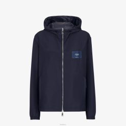 Fendi hombres chaqueta de nailon 2LH8E2139 vestir azul