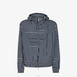 Fendi hombres chaqueta de tejido técnico 2LH8E1920 vestir azul