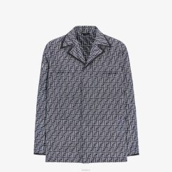 Fendi hombres chaqueta vaquera ff 2LH8E2039 vestir azul