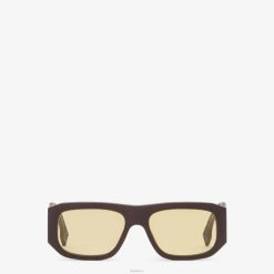 Fendi hombres gafas de sol de acetato sombra 2LH8E2550 accesorios marrón