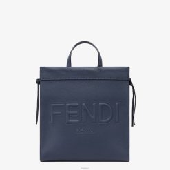 Fendi hombres ir al bolso shopper mediano de piel 2LH8E1821 accesorios azul