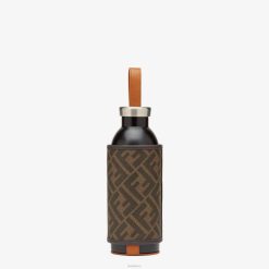 Fendi hombres Matraz de 24 botellas con funda de tela. 2LH8E2524 accesorios marrón