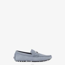 Fendi hombres mocasines de nobuk 2LH8E2222 zapatos azul claro