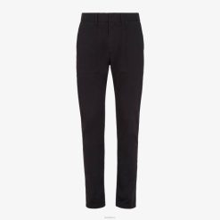 Fendi hombres pantalones de gabardina 2LH8E2089 vestir negro