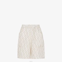 Fendi hombres pantalones de lino 2LH8E1999 vestir multicolor