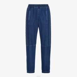 Fendi hombres pantalones de mezclilla 2LH8E2031 vestir azul