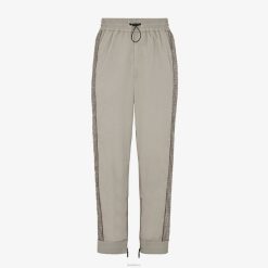 Fendi hombres pantalones de tejido técnico 2LH8E1947 vestir beige