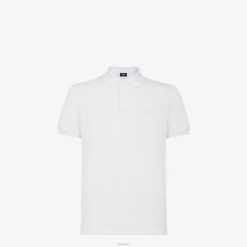 Fendi hombres polo de algodón 2LH8E2131 vestir blanco