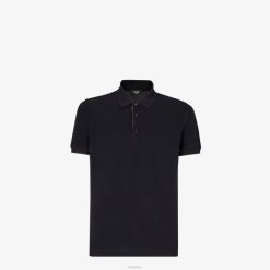 Fendi hombres polo de piqué 2LH8E2146 vestir negro