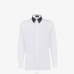 Fendi hombres remera de algodón 2LH8E1937 vestir blanco