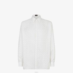 Fendi hombres remera de algodón 2LH8E2111 vestir blanco