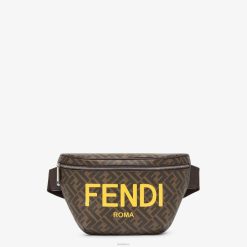 Fendi hombres riñonera de tela ff 2LH8E1857 accesorios marrón