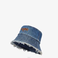 Fendi hombres sombrero de pescador de mezclilla 2LH8E2398 accesorios azul