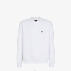 Fendi hombres sudadera de algodon 2LH8E2142 vestir blanco