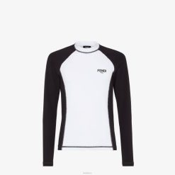 Fendi hombres suéter de algodón 2LH8E2108 vestir blanco