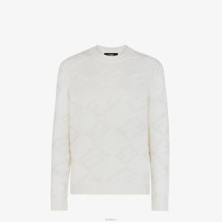 Fendi hombres sueter de lana 2LH8E2098 vestir blanco