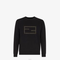 Fendi hombres sueter de lana 2LH8E2102 vestir negro
