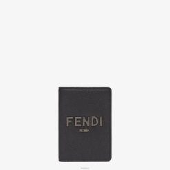 Fendi hombres tarjetero de piel característico 2LH8E2614 accesorios negro