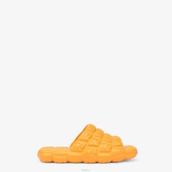Fendi hombres toboganes de goma 2LH8E2228 zapatos naranja