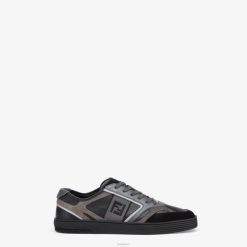 Fendi hombres zapatillas bajas de cuero 2LH8E2217 zapatos negro