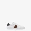 Fendi hombres zapatillas bajas de cuero 2LH8E2262 zapatos blanco