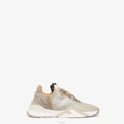 Fendi hombres zapatillas bajas de nailon 2LH8E2291 zapatos beige