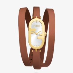 Fendi mujer 14,80 x 28,30 mm: reloj ovalado con logotipo o'lock 2LH8E317 accesorios marrón