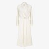 Fendi mujer abrigo de lana y seda 2LH8E1258 vestir blanco