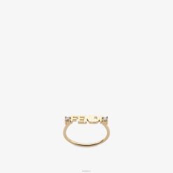 Fendi mujer anillo de firma 2LH8E1767 joyas oro