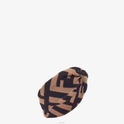 Fendi mujer banda de lana y viscosa 2LH8E284 accesorios marrón