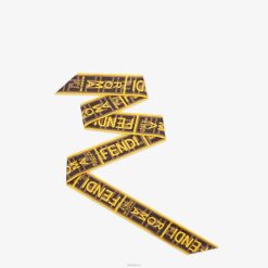 Fendi mujer bandeau de seda envolvente 2LH8E505 accesorios amarillo