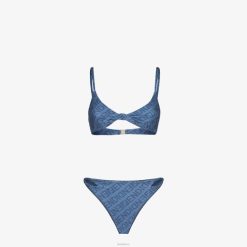 Fendi mujer bikini de licra 2LH8E1025 vestir azul