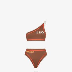 Fendi mujer bikini de licra 2LH8E1054 vestir marrón