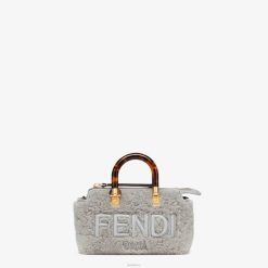 Fendi mujer bolso boston pequeño de piel de oveja 2LH8E837 accesorios gris