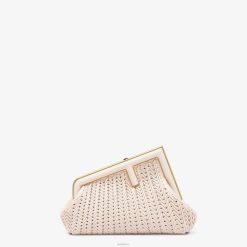 Fendi mujer bolso camelia de piel entrelazada 2LH8E555 accesorios rosa