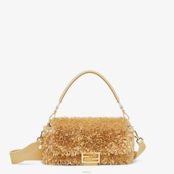 Fendi mujer bolso de piel color arena y lentejuelas 2LH8E672 accesorios beige