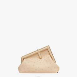 Fendi mujer bolso de piel de avestruz 2LH8E856 accesorios beige