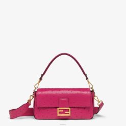 Fendi mujer bolso de piel de avestruz fucsia 2LH8E616 accesorios rosa