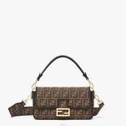 Fendi mujer bolso de tela jacquard ff 2LH8E513 accesorios marrón