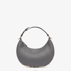 Fendi mujer bolso grafía pequeño de piel 2LH8E832 accesorios gris