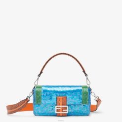 Fendi mujer bolso reedición en lentejuelas 2LH8E803 accesorios azul claro