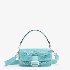 Fendi mujer bolso reedición en piedras y cuentas 2LH8E782 accesorios azul claro